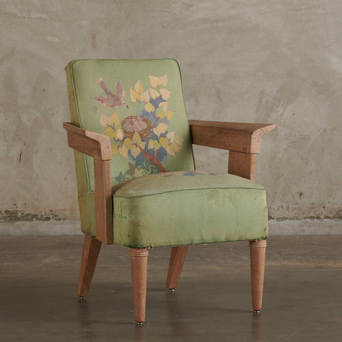 ARM CHAIR WITH TAPESTRY UPHOLSTERY